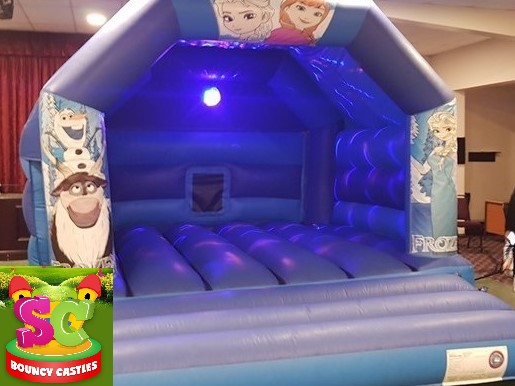 A Front picture of the large bouncy castle in Chesterfield