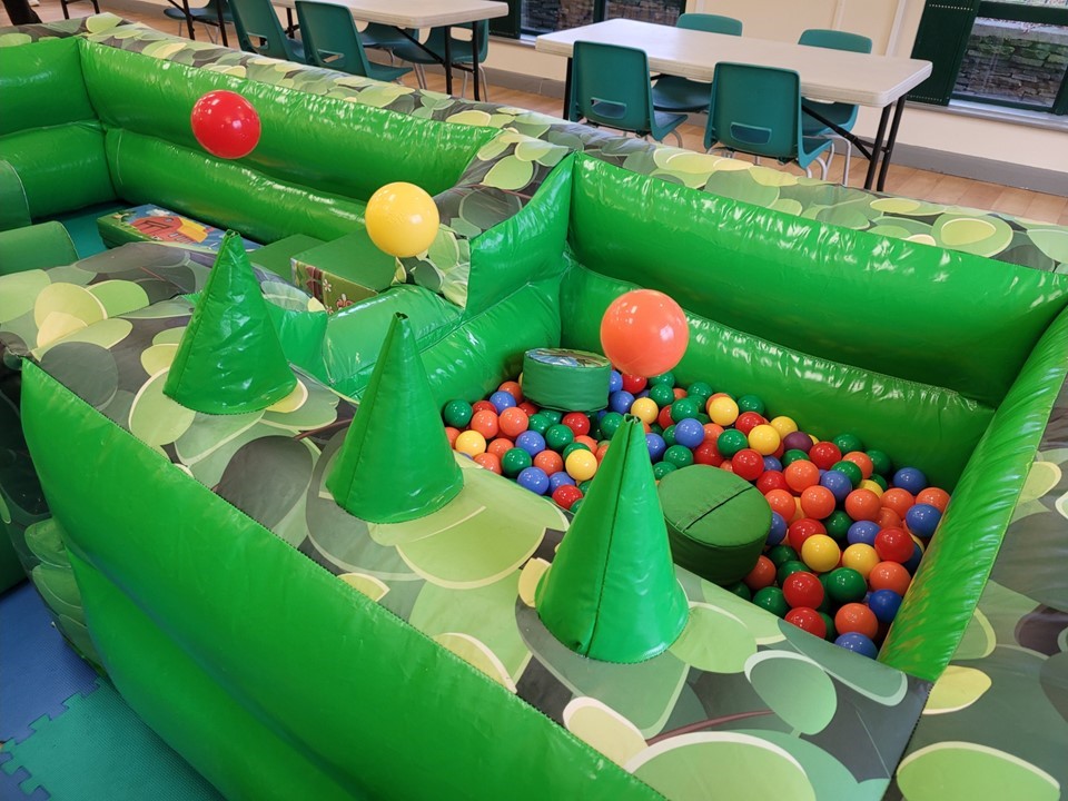 Inside the soft play ball pool in Chesterfield