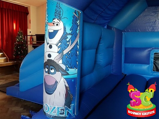 View of the slide on the bouncy castle